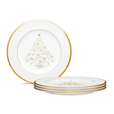 Palace Christmas Gold Holiday Accent Plates, 2", Set of 4 - Image 1 of 3