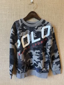 Polo Ralph Lauren Boys Black Camo Sweatshirt Size 7 - Picture 1 of 3