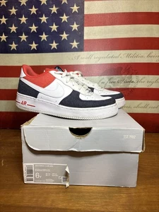 Nike Air Force 1 LV8 (GS) Zapatos Talla 6Y EE. UU. Denim Blanco Azul Rojo DJ5180-100 - Imagen 1 de 5