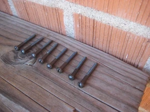 Vintage #9 x 1-1/2" Stahl Schlitz Rundkopf Holzschraube Menge 8 USA - Bild 1 von 7