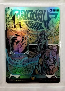 Lord Of The Rings Mtg Foil White Gandalf Poster - Picture 1 of 2