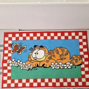 Garfield die Katze 1978 Vintage 23" x 35" Boden Teppich Outdoor oder Indoor Dekorative Matte  - Bild 1 von 11