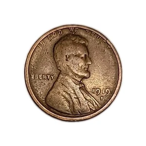 1919-S Lincoln Wheat Cent Collector Album Filler Rare US Coin - Picture 1 of 2