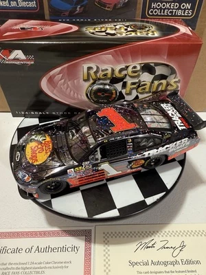 AUTOGRAPHED Martin Truex Jr Bass Pro Shops Dover Win Color Chrome 1/24 Diecast - Image 1 of 4