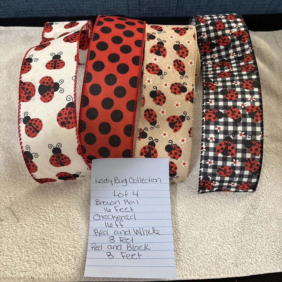 Lady Bug Collection Usado. Lote de 4. 2/16 pies cada uno. 2/8 pies cada uno. Foto 1 de 3