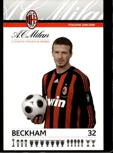 cartolina postcard Calcio 2008/09 Milan - Beckham - Picture 1 of 2