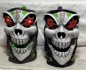 Monster Jam Grave Digger Skull Mug 2 Cups Handle Monster Trucks Eyes Light Up - Picture 1 of 8