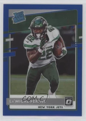 2020 Donruss Rated Optic Preview Blue Prizm /125 La'Mical Perine Rookie RC - Image 1 of 2