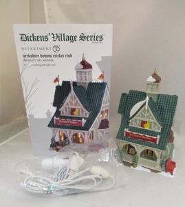2011 Dept 56 Dickins' Village BERKSHIRE DOWNS CRICKET CLUB #4020186 TESTED WORKS - Picture 1 of 12