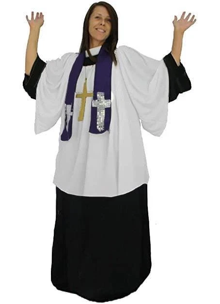 Disfraz de Vicario Excorcista Sacerdote Cantante Evangelio Religioso Dibley Infantil Foto 1 de 1