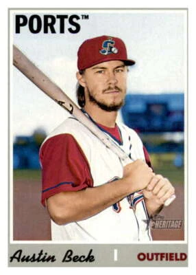 2019 Topps Heritage Minor League #136 Austin Beck Stockton Ports - Image 1 of 2
