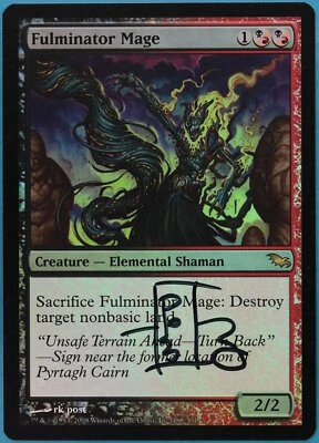 Fulminator Mage Shadowmoor NM Black Red Rare SIGNED CARD (404318) ABUGames - Image 1 of 2