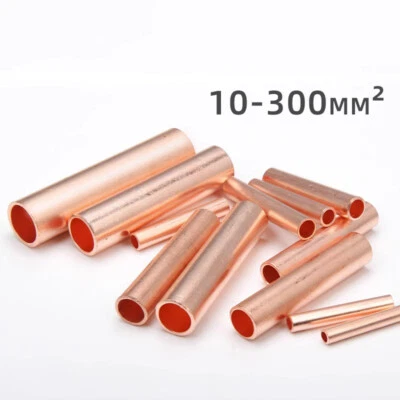 GT 10mm²-185mm² Wiring Joint Connecting Pipe Copper Tube Crimping Terminal Solde - Image 1 of 4