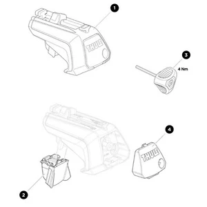 Thule 710400 Feet Foot Pack Spare Parts - Picture 1 of 5