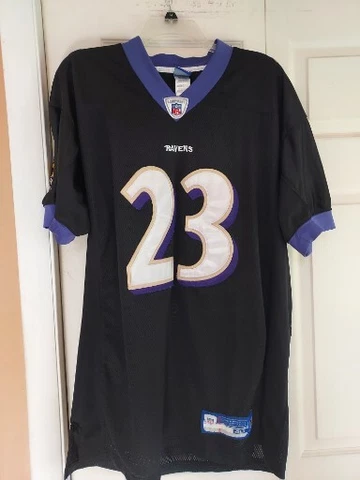 NFL Baltimore Ravens Willis McGahee 23 Reebok Black Sewn Jersey Patches Men 48 Cover