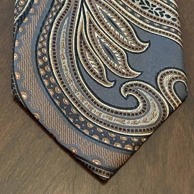 Croft & Barrow Naranja Gris Hecho a Mano 55% Seda 45% Poliéster Hecho en China Foto 1 de 4