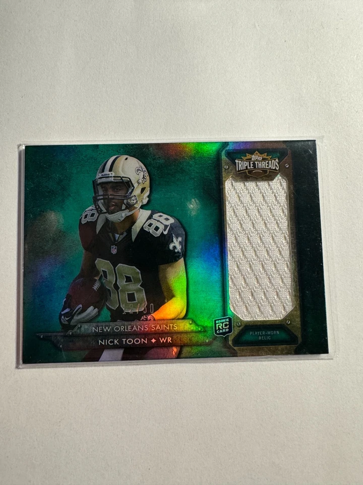 K134,963 - 2012 Topps Triple Threads Jumbo Relics Emerald #TTRJR36 Nick Toonn/50 - Image 1 of 1