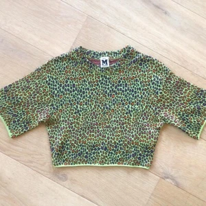 M MISSONI Green Animal Print Cropped Pullover Sweater, S - Picture 1 of 4