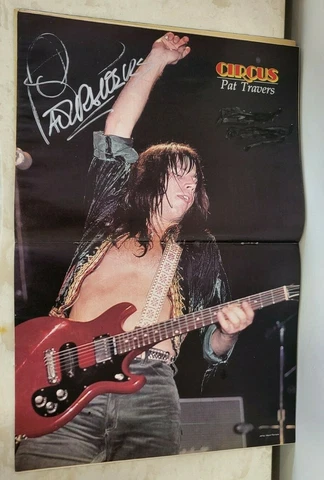 PAT TRAVERS MUSIC LEGENDS AUTOGRAPHED SIGNED CIRCUS MAGAZINE ELTON JOHN COVER Cover