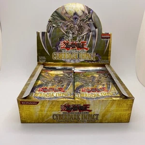Yu-Gi-Oh! - Cyberdark Impact - Caja de refuerzo VACÍA y paquetes USADOS 1ª Primera Edición - Imagen 1 de 17
