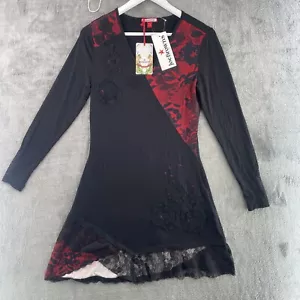 Joe Browns Cutabout Jersey Tunic, Rock-Style, Black/Red Floral, RRP £50 - Picture 1 of 14