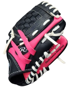 Rawlings Youth Pink Black Baseball Softball 9 Inch Glove Right Hand Throw PL91PB - Picture 1 of 6