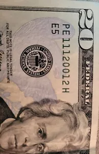 FEDERAL RESERVE $20 NOTE VERY LOW SERIAL NUMBERS AND UNIQUE NUMBERS FAST DELIVER - Picture 1 of 2