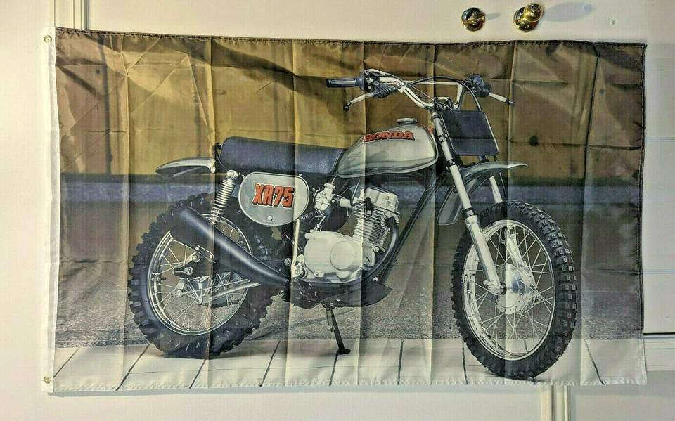 1973 Honda XR75 мотоцикла флаг баннер 3 x 5 футов Mancave гараж флаг MX/SX - Изображение 1 из 1