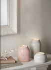 Set Of 3 Ceramic Tea Light Taper Candle Holders Grey Pink From NEXT - NEW