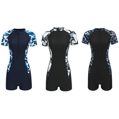 Damen Schwimmanzug Schwimmen Badeanzug Boyleg Badebekleidung Surfen Overall - Bild 1 von 3