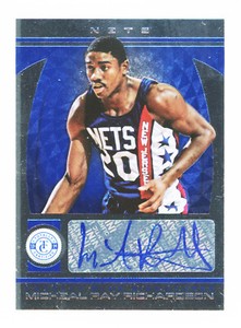 Micheal Ray Richards 34/49 Blue Autograph 2013-14 Elite Passing the Torch #202