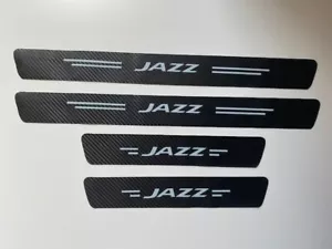 HONDA JAZZ CARBON VINYL FILM DECALS - DOOR SILL PROTECTORS - Picture 1 of 4