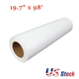 US Stock 19.7" x 98' Roll White Color Eco-Solvent Printable Heat Transfer Vinyl - Picture 1 of 7