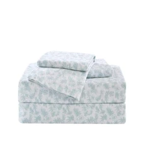 Juego de sábanas Tommy Bahama 4 piezas lavables a máquina tamaño queen botánico suave verde - Imagen 1 de 4