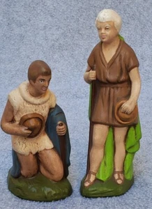 Vintage Holland Mold Nativity Replacement Figurines Shepherds 2 Pieces - Picture 1 of 6