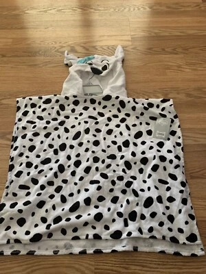 New 101  Dalmatians Disney Store Kids Hooded Towel Poncho Beach Pool Bath - Image 1 of 2