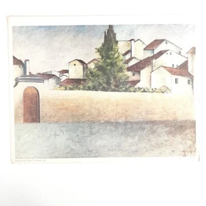 Druck Illustration des Gemäldes - Messing Rosai Piazza del Carmine 1922 - Bild 1 von 3