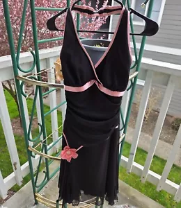 Vintage Y2K Ruby Rox Floral Mesh Maxi Dress Size M Halter Asymmetrical Fairy - Picture 1 of 4