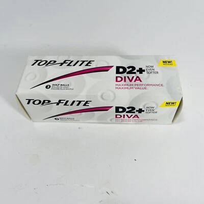 Top Flite D2+ Diva Golf Balls For Women - 3 Pack - New! - Image 1 of 3