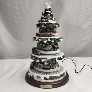 Thomas Kinkade Wonderland Express Christmas Tree W/ Adapter Non Working Trains - Picture 1 of 14