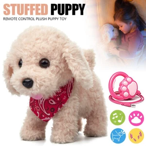 Electronic Laufender Hund mit Sound Kuscheltier Beige Plüschhund elektrisch Neu - Bild 1 von 24