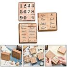 10 pièces pour ensemble de timbres en bois design vintage pour projets de scrap