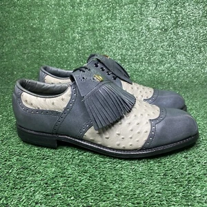 NEU - VINTAGE DEXTER CLASSIC GOLFSCHUHE - STRAUSSENMUSTER - HERREN GR. 10,5 - LESEN - Bild 1 von 18