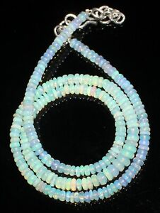 16 Inch Natural Ethiopian Opal Beads Necklace 43 Carat A+++ Loose Gemstone S18