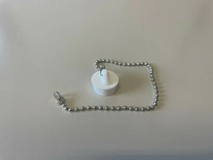 Ablaufstopfen Waschbecken oder Spüle Stopfen Stöpsel 20 mm mit Kette NEU + OVP - Bild 1 von 3