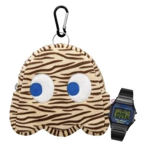 TIMEX PAC MAN Wristwatch Watch Pac-Man Digital Black Quartz With Pouch - Picture 1 of 6