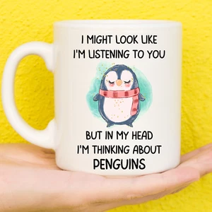 Taza de pingüinos | Regalos de pingüinos | Regalos para amantes de pingüinos | Divertida taza de cumpleaños - Imagen 1 de 4