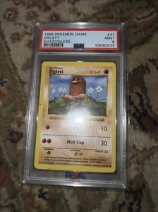 1999 Pokemon TCG - 1st Edition Base Set Shadowless - Diglett #47 - PSA 9 MINT - Picture 1 of 3