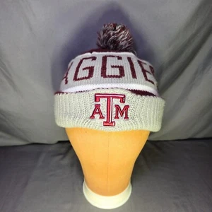 TEXAS A & M AGGIES Cuffed Knit Beanie Pom-Pom Hat - Picture 1 of 8