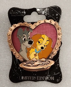 Disney Pin Dama y Vagabundo Cena Espagueti WDI Día de San Valentín CAST LE 250 13303 - Imagen 1 de 8